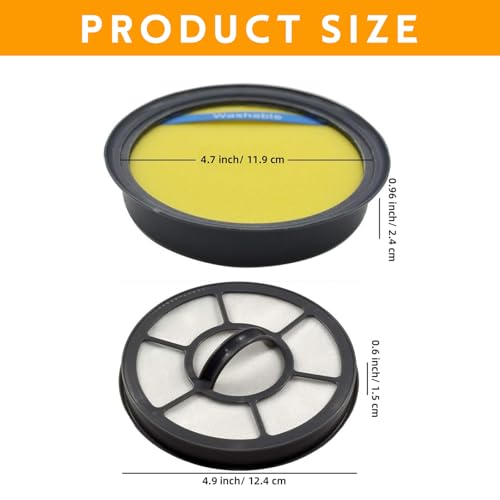 Eureka EF-7 & DCF-25 Replacement Filters for Airspeed Vacuums
