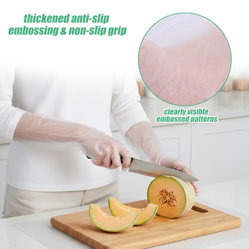 20PCS Extra Long Disposable Cleaning Gloves - 23.6in Waterproof PE Gloves