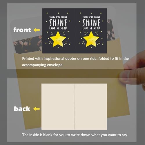 24 Inspirational Motivational Cards with Envelopes - Uplifting Messages