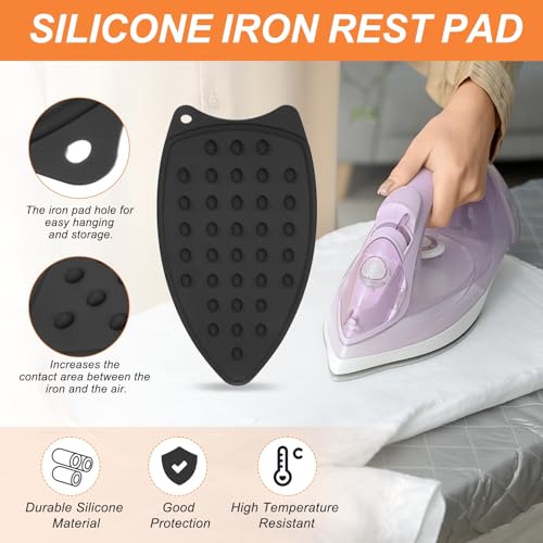 PATIKIL Silicone Iron Rest Pad - Heat Resistant, Non-Slip, 10.4x5.5in