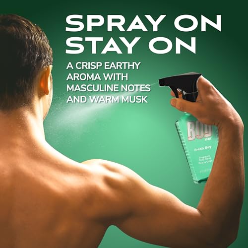 BOD man Fresh Guy Fragrance Body Spray for Men, 8 oz (Pack of 2)
