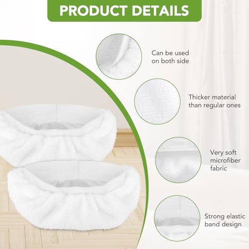 Sgizoku 10 Pack Microfiber Steam Mop Pads & Ironing Cloths for Waitbird STC-EU168