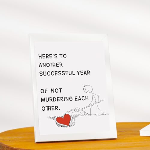 Funny Anniversary Card for Husband & Wife - Heartfelt Message