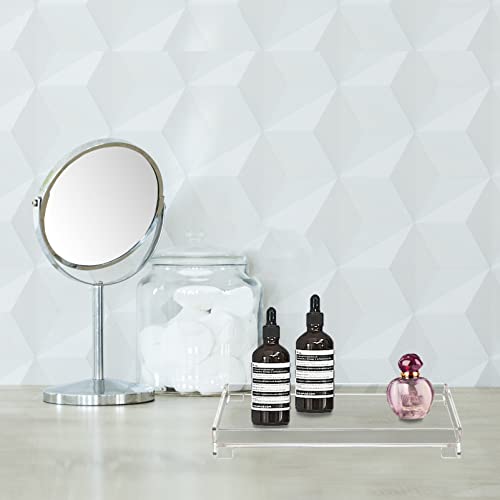 Medium Acrylic Clear Vanity Tray Organizer 9.6" x 5.9"