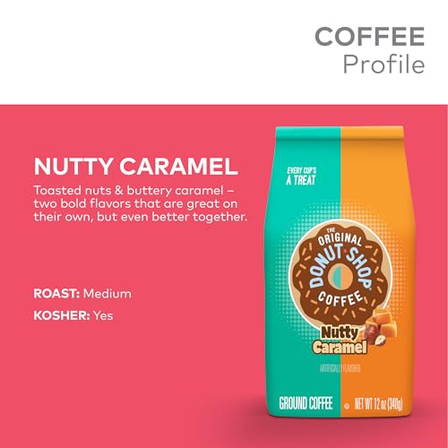 Nutty Caramel Ground Coffee - Medium Roast, 12 oz Bag