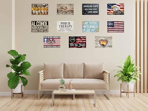 Cat Approved Visitors Metal Sign 8x12in Funny Pet Wall Plaque