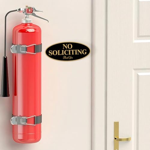 No Soliciting Sign Stickers - 6 Pack Vinyl Decals for Doors & Windows