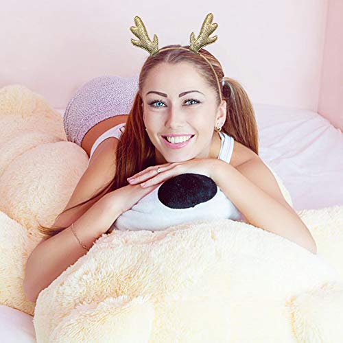 Christmas Reindeer Antlers Headband 2 Pcs Elk Horns Hair Hoops