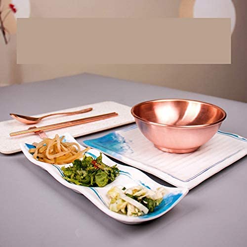 Thick Pure Copper Bowl Chopsticks and Spoon - Western Style Tableware for Kitchen and Hotel Supplies