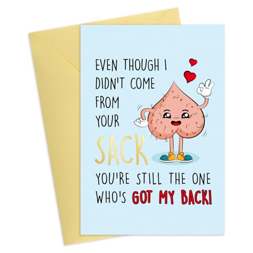 Funny Father's Day Card for Dad - Gold Foil Design 5.5x8"