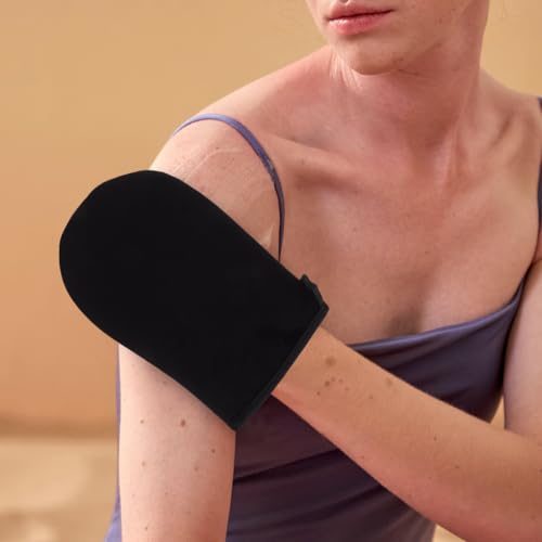 FRCOLOR Self Tanning Mitt - Flocked Tan Applicator Glove for Body Lotion