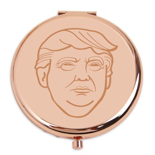 Small Travel Pocket Mirror, 2.6" Round Double-Sided 1X/3X Magnifying