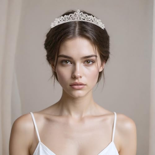 Rhinestone Princess Tiara Crown for Women Bridal Wedding Birthday Party