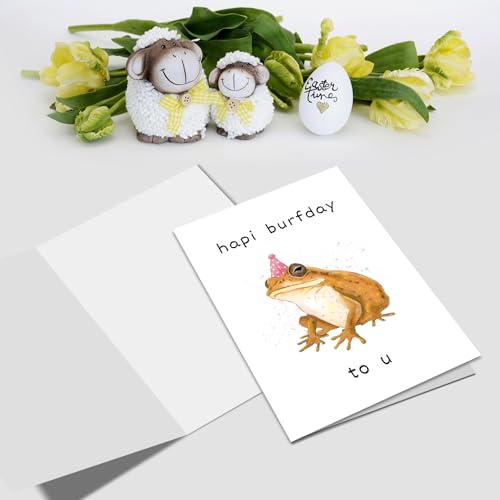 Funny Frog Birthday Card for Him/Her - Hilarious Greeting Card