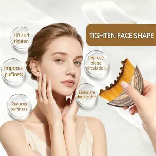 NOVWEE Lymphatic Contour Face Brush for Jawline Sculpting and Puffiness