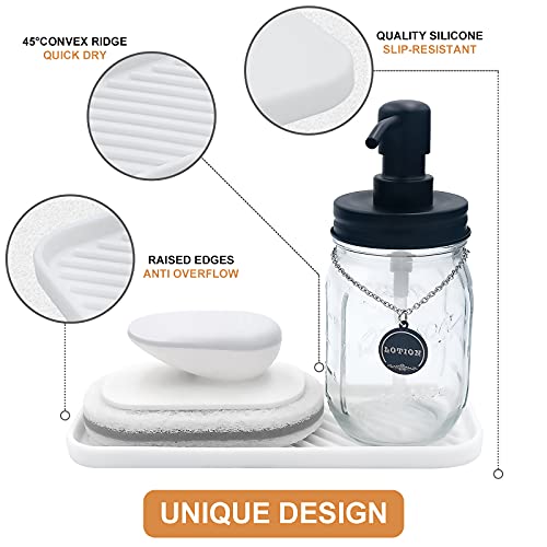 Silicone Organizer Tray - 2 Pack for Kitchen & Bathroom Storage