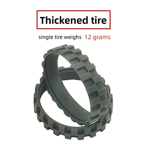 Bumooby Replacement Wheel Tires for iRobot Roomba - Grey, 4 Pack