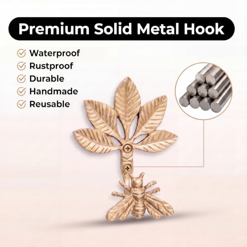 Handmade Gold Decorative Wall Hooks - Cute Animal Coat Rack