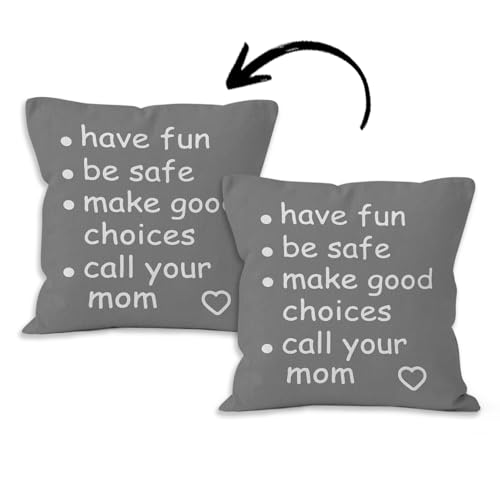 HIWX Inspirational Black Throw Pillow Cover, 18x18 Inch