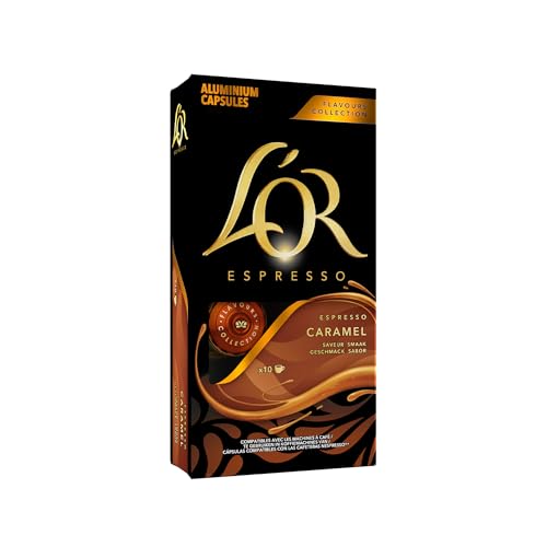 L'OR Espresso Caramel Capsules - 10 Count Aluminum Coffee Pods