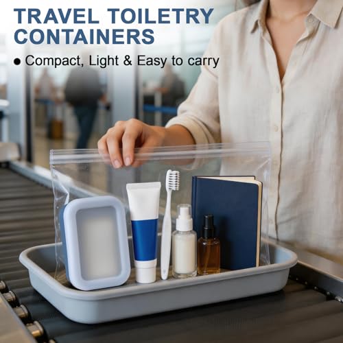 Portable Silicone Soap Case with Lid for Travel & Camping