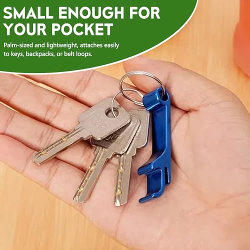 Aluminum Alloy Bottle Opener Keychain 6-Pack Pocket Beer Bar Tool Set