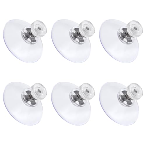 41mm Clear Suction Cups - 6 Pack Extra Strong Adhesive Pads