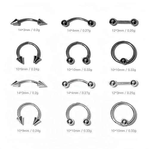 100PCS Goth Piercing Nail Charms Silver Metal Rings Cone Spikes Y2K