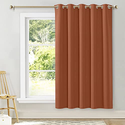 NICETOWN Burnt Orange Blackout Curtains, 70" x 72" Thermal Drapes