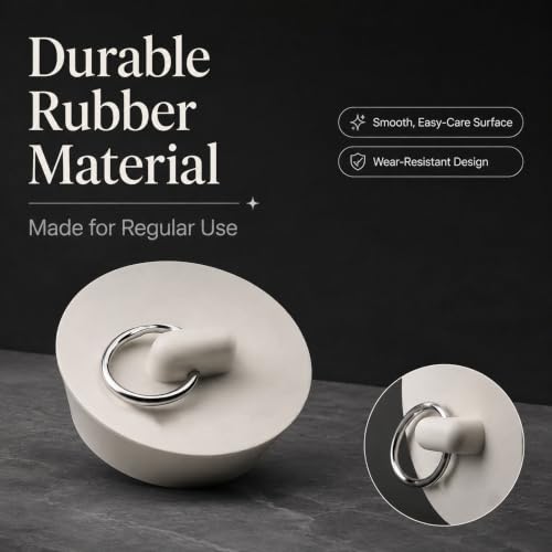9 Sizes Rubber Sink Stoppers with Hanging Ring for Kitchen & Bath