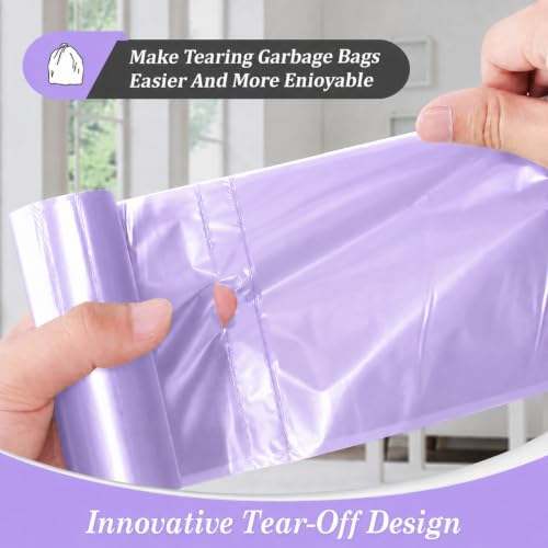 Teivio 3 Gallon Colorful Clear Trash Bags - 150 Count