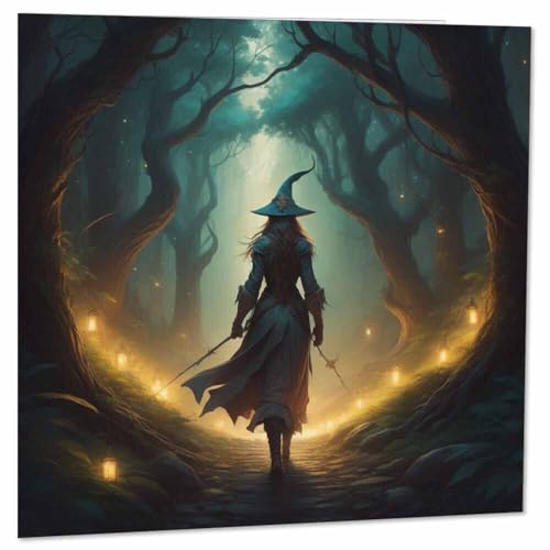 Fantasy Witch Greeting Card - Forest Witches Design 145 x 145mm