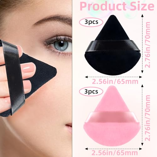 6PCS Triangle Powder Puff Set Soft Makeup Sponges for Foundation