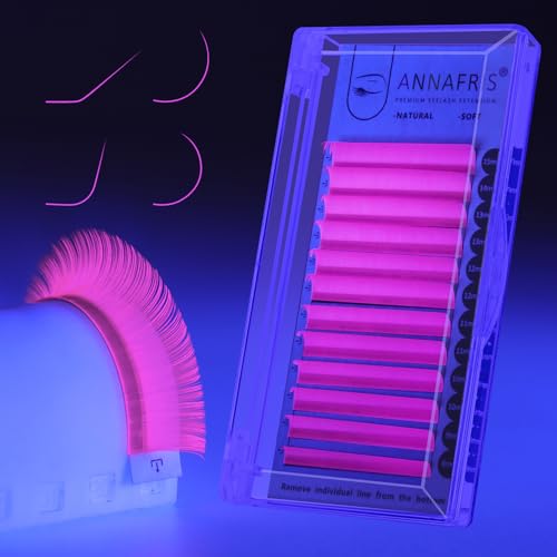 ANNAFRIS UV Neon Colored Individual Eyelash Extensions Purple Mix