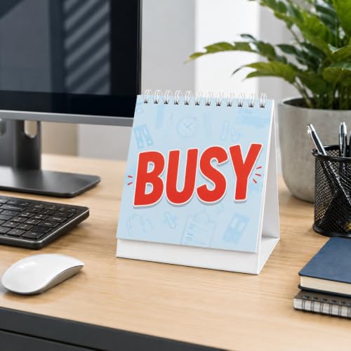 Funny Desk Sign with 33 Flip-Over Messages – Unique Office Cubicle Decor