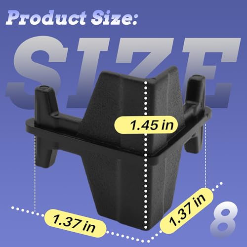 8 Post Corner Connectors - Durable PP Plastic for Shelving Units
