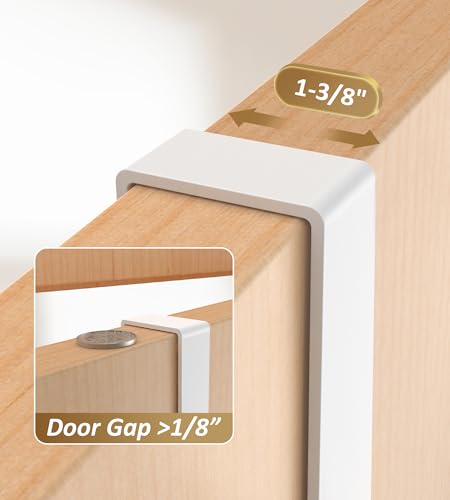 CHAUNCEY HOME Heavy Duty Over The Door Hooks, 2 Pack - Matte White
