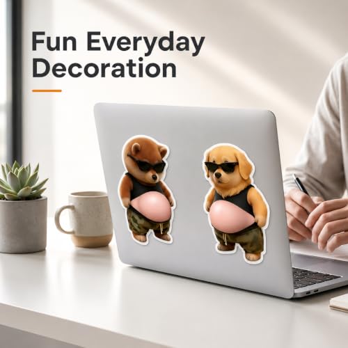8PCS Squishy Belly Fidget Stickers - Cute Animal Silicone Decals