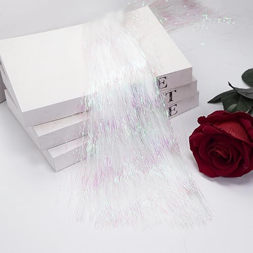 2000 Iridescent Tinsel Icicles for Christmas Tree Decoration - 19.8"