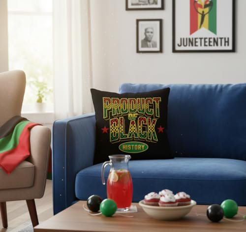 GAGEC 18x18 Juneteenth Pillow Cover - Black History Decor
