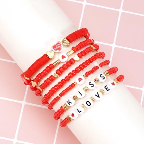 USA Flag Heishi Bracelets - Valentine's Day, St. Patrick's & More