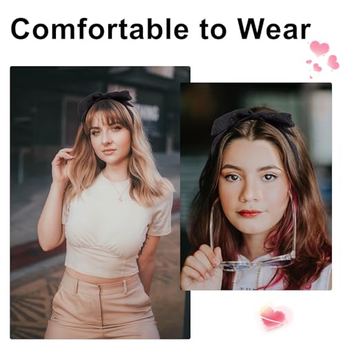 Ondder Knotted Bow Headband for Women and Girls Wide Hair Band
