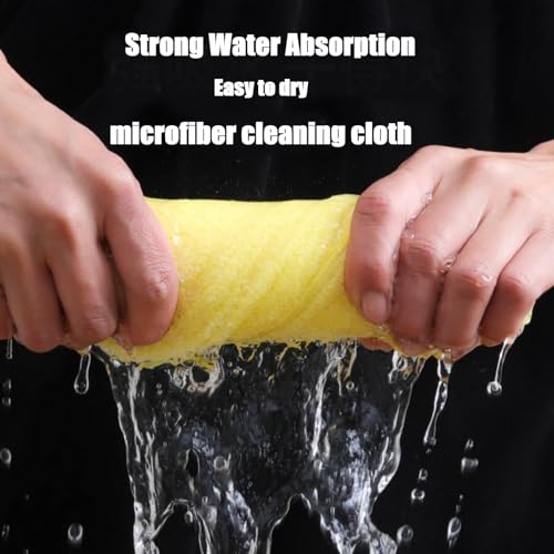 Bamboo Microfiber Cleaning Cloths, 8-Piece Multicolor Kitchen Rag Set