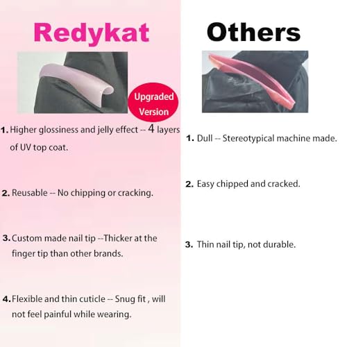 Redykat Extra Long Stiletto Press On Nails Orange Aura False Nails