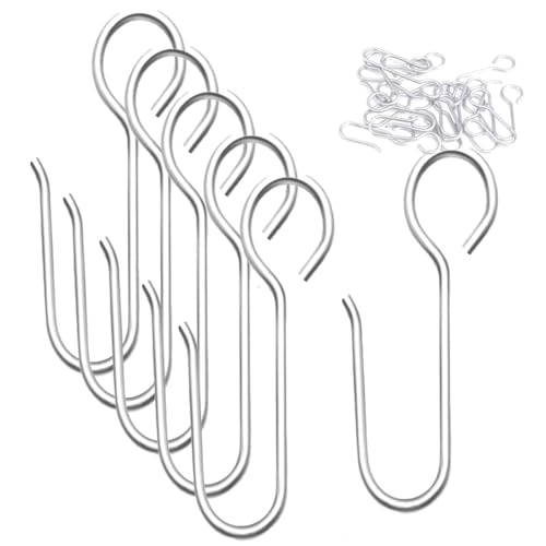 Kuasting Stainless Steel S-Hooks for Curtain Tracks, 80 Pack, 35mm