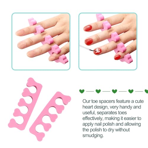 Quacc Soft Sponge Toe Separators 12-Pack for Pedicure and Nail Art