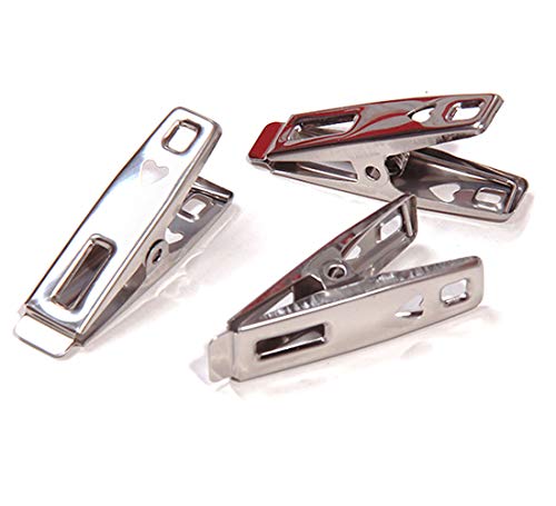 40 Pcs Stainless Steel Clothes Pins - 1.96 Inch Heavy Duty Laundry Clips