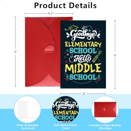 Elementary School Graduation Card for 5th & 6th Graders - Congrats Grad!
