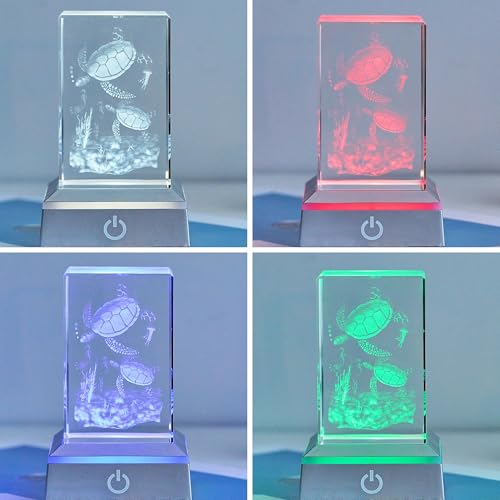 EUSTUMA LED Light Display Base - Square Silver Stand for Crystal Spheres