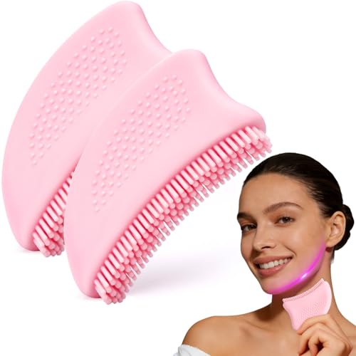 Silicone Lymphatic Face Sculpting Brushes, 2 Pcs - Facial Contour & Drainage Massage Tools